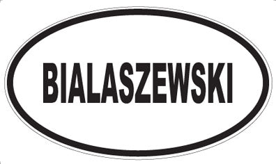 BIALASZEWSKI - Oval Magnet