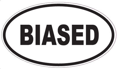 BIASED - Oval Sticker