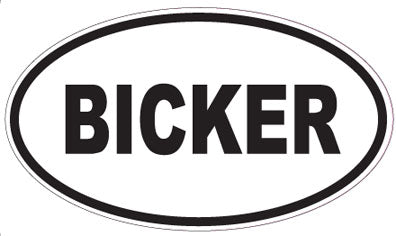BICKER - Oval Sticker