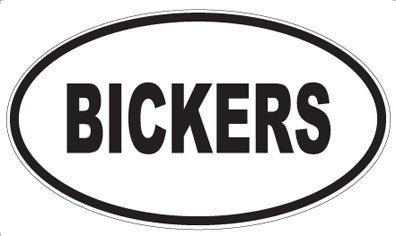 BICKERS - Oval Magnet