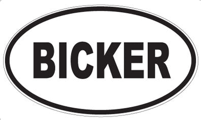 BICKER - Oval Magnet