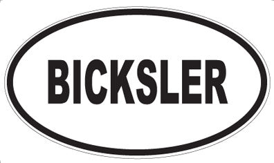 BICKSLER - Oval Magnet