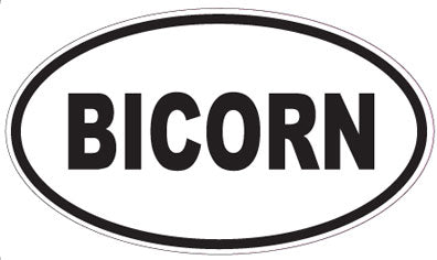 BICORN - Oval Sticker