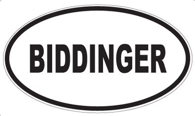 BIDDINGER - Oval Magnet