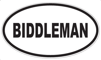 BIDDLEMAN - Oval Magnet
