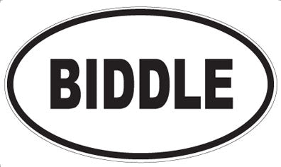 BIDDLE - Oval Magnet