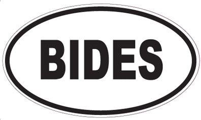BIDES - Oval Sticker