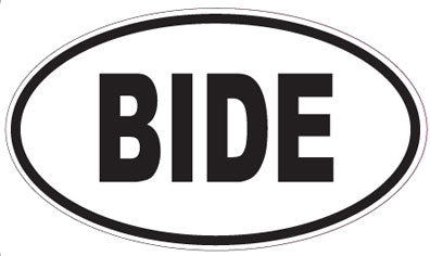 BIDE - Oval Sticker
