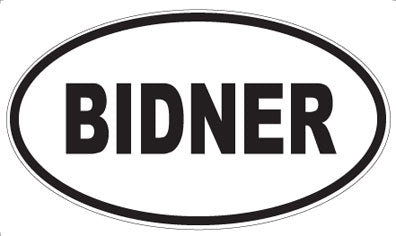BIDNER - Oval Magnet
