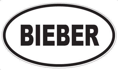 BIEBER - Oval Magnet