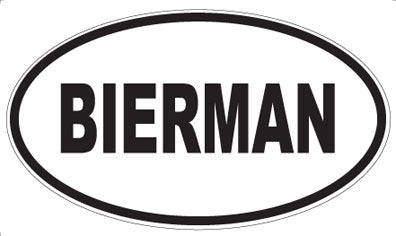 BIERMAN - Oval Magnet
