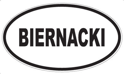 BIERNACKI - Oval Magnet
