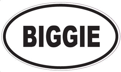 BIGGIE - Oval Sticker