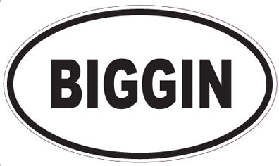 BIGGIN - Oval Sticker