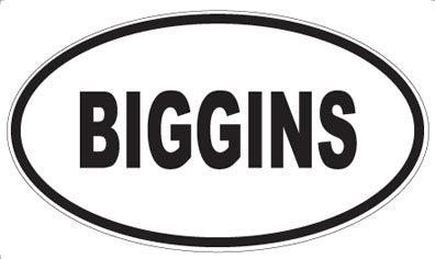 BIGGINS - Oval Magnet