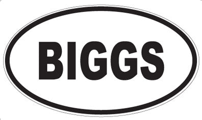 BIGGS - Oval Magnet