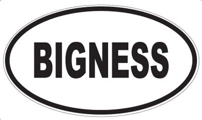 BIGNESS - Oval Magnet