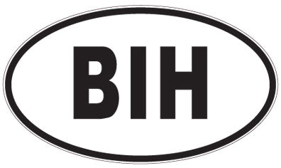 BIH - 3 Letter Initials Oval Sticker