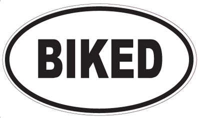 BIKED - Oval Sticker