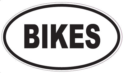 BIKES - Oval Magnet