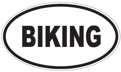 BIKING - Oval Sticker