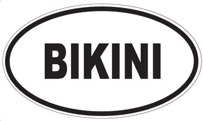 BIKINI - Oval Sticker