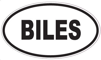 BILES - Oval Magnet
