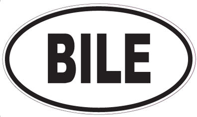 BILE - Oval Sticker