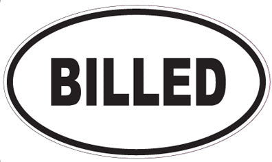 BILLED - Oval Sticker