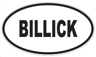 BILLICK - Oval Magnet