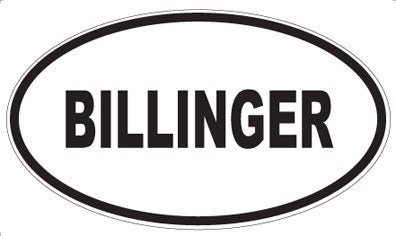 BILLINGER - Oval Magnet