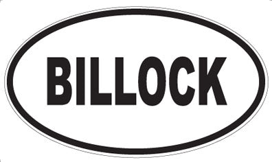 BILLOCK - Oval Magnet