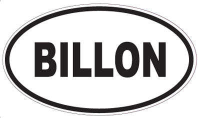 BILLON - Oval Sticker
