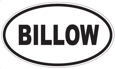 BILLOW - Oval Sticker