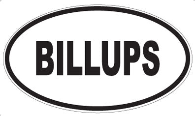 BILLUPS - Oval Magnet