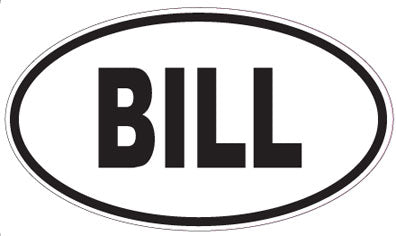 BILL - Oval Sticker