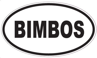 BIMBOS - Oval Sticker