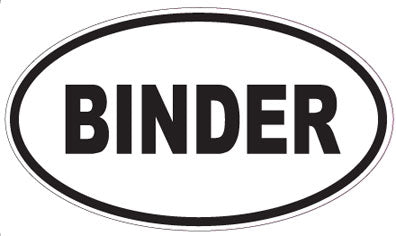 BINDER - Oval Sticker