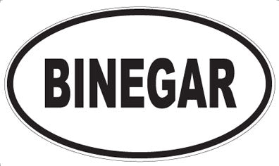 BINEGAR - Oval Magnet