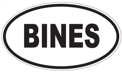 BINES - Oval Sticker