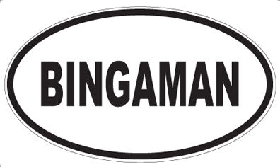 BINGAMAN - Oval Magnet