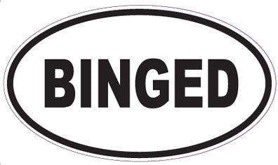 BINGED - Oval Sticker