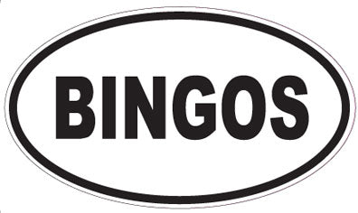 BINGOS - Oval Sticker