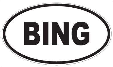 BING - Oval Magnet