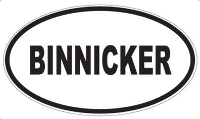 BINNICKER - Oval Magnet