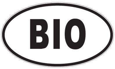 BIO - 3 Letter Initials Oval Sticker