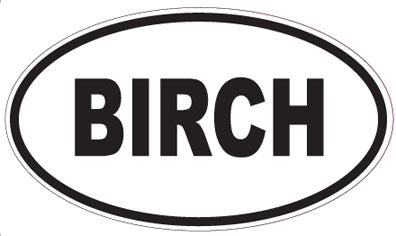 BIRCH - Oval Sticker
