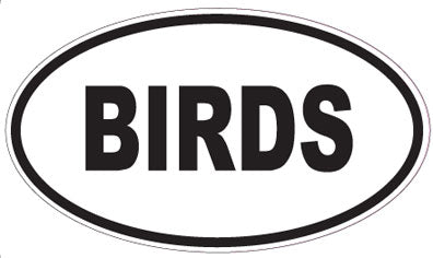 BIRDS - Oval Sticker