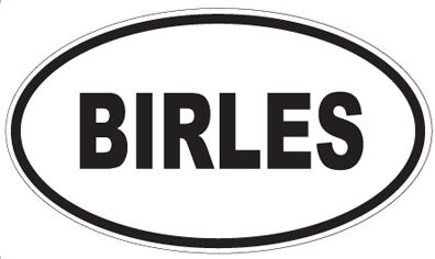 BIRLES - Oval Sticker