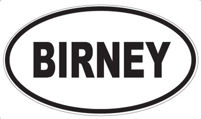 BIRNEY - Oval Magnet